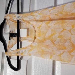 NEW Swim Cover up HM Racerback Dress Mid Thigh Length Yellow